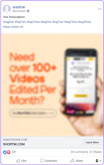 Facebook Post Advert Template
